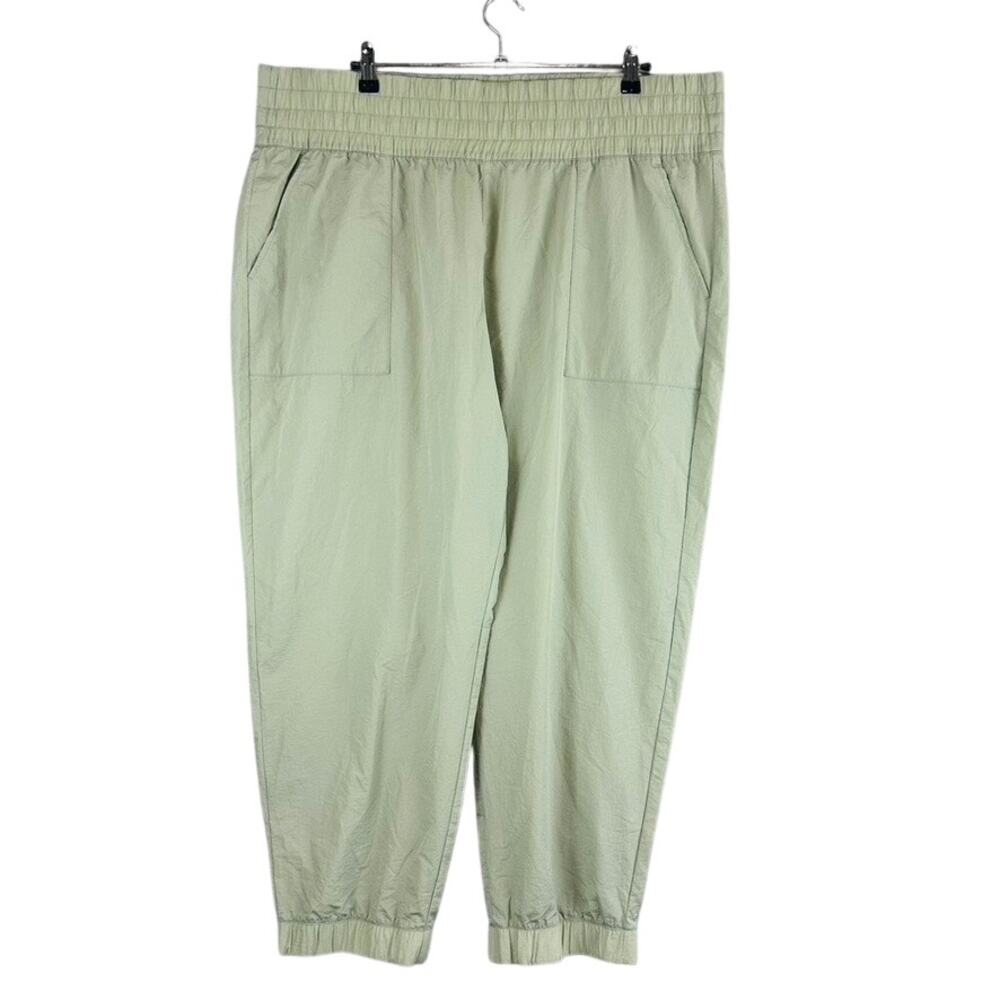 Columbia Womans Sz‎ 2X Jogger Boundless Trek Pants Green Pull On Active Pockets